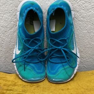 Nike Teal and blue free run 5.0 Running Shoes